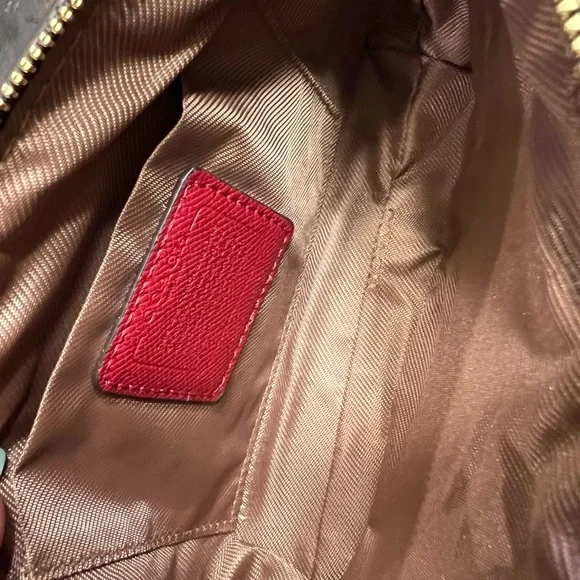 Coach Brown and Red Women's Wristlet with Long Strap NWT - Picture 6 of 10